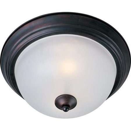 MAXIM LIGHTING Maxim Lighting 5842FTOI Maxim 3-Light Flush Mount with Frosted Glass - Oil Rubbed Bronze 5842FTOI